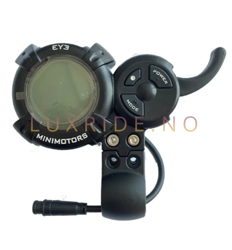 EY3 display gass elsparkesykkel | LuxRide