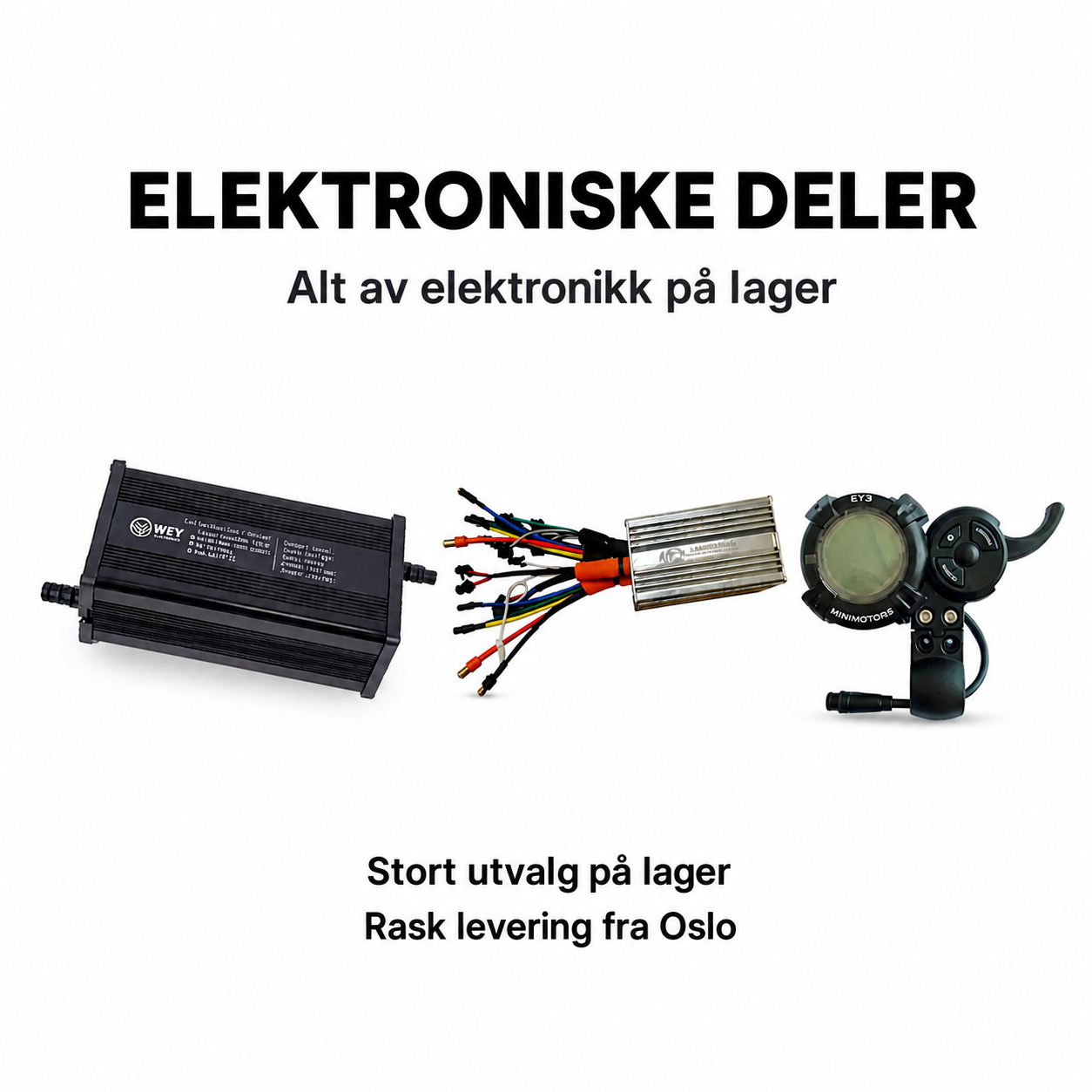 Display, kontroller og elektronikk til el-sparkesykkel | LuxRide