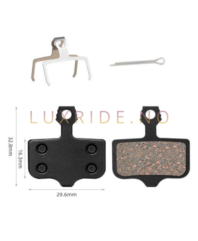 Bremseklosser til 2-stempel hydraulisk kaliper Type 1 elsparkesykkel | LuxRide