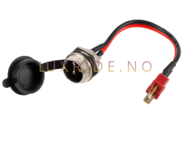 Ladeport gx16 med T (rød) plugg batteriplugg