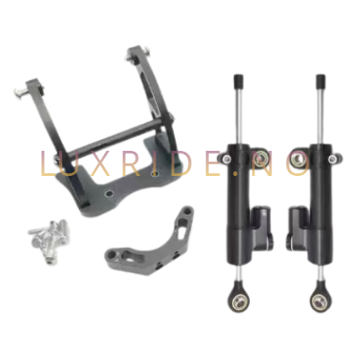 Dobbel styredemper Dualtron svart | LuxRide