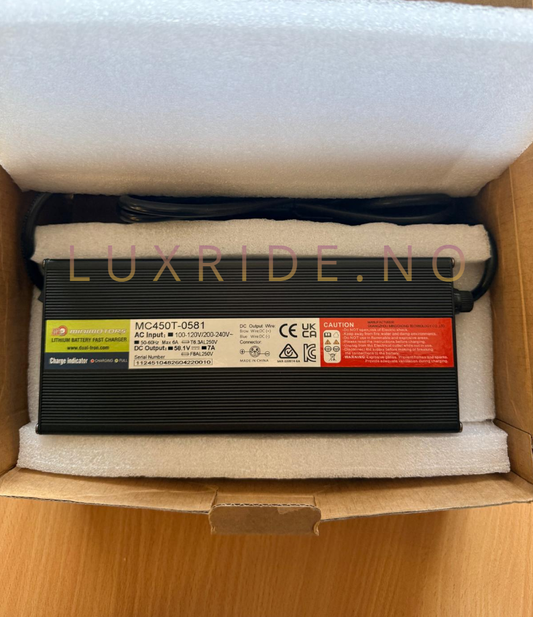52V hurtiglader 7A Dualtron elsparkesykkel | LuxRide