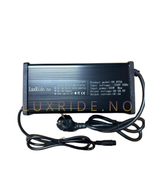 52V  batteri hurtiglader 5A GX16 (58,8V)| LuxRide