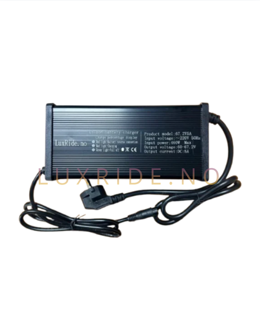 60V batteri hurtiglader 5A GX16 (67,2v) | LuxRide
